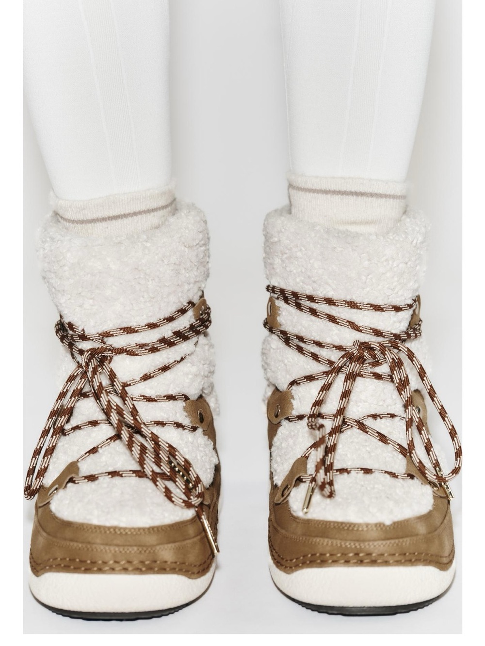 ZARA SKI COLLECTION CONTRASTING ANKLE BOOTS